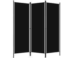 Kamerscherm | Roomdivider | Privacy Scherm met 3 panelen 150x180 cm zwart
