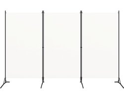Kamerscherm | Roomdivider | Privacy Scherm met 3 panelen 260x180 cm stof wit