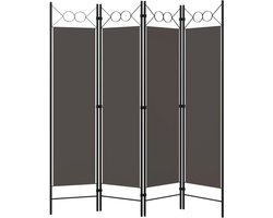 Kamerscherm | Roomdivider | Privacy Scherm met 4 panelen 160x180 cm antraciet