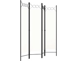 Kamerscherm | Roomdivider | Privacy Scherm met 4 panelen 160x180 cm wit
