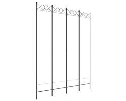Kamerscherm | Roomdivider | Privacy Scherm met 4 panelen 160x200 cm stof wit