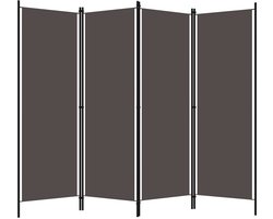 Kamerscherm | Roomdivider | Privacy Scherm met 4 panelen 200x180 cm antraciet
