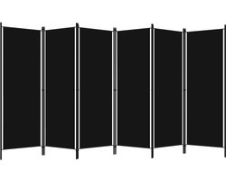 Kamerscherm | Roomdivider | Privacy Scherm met 6 panelen 300x180 cm zwart