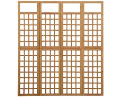 Kamerscherm | Roomdivider | Privacy Scherm/trellis met 4 panelen161x180 cm massief vurenhout