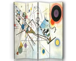 Kamerscherm - Ruimteverdeler Scheidingswand - Ruimte Indelen - Dubbelzijdig Bedrukt - 145x180 cm - Multicolor