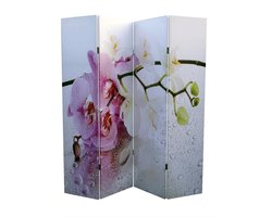 Kamerscherm - Scheidingswand 4 panelen Orchidee