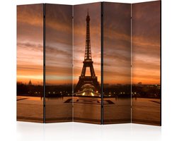 Kamerscherm - Scheidingswand - Vouwscherm - Eiffel tower at dawn II [Room Dividers] 225x172 - Artgeist Vouwscherm