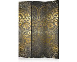 Kamerscherm - Scheidingswand - Vouwscherm - Golden Butterfly [Room Dividers] 135x172 - Artgeist Vouwscherm