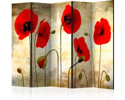 Kamerscherm - Scheidingswand - Vouwscherm - Golden Field of Poppies II [Room Dividers] 225x172 - Artgeist Vouwscherm