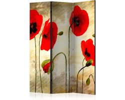 Kamerscherm - Scheidingswand - Vouwscherm - Golden Field of Poppies [Room Dividers] 135x172 - Artgeist Vouwscherm