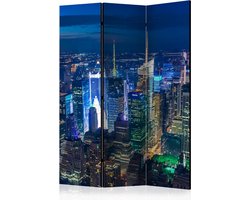 Kamerscherm - Scheidingswand - Vouwscherm - Manhattan - night [Room Dividers] 135x172 - Artgeist Vouwscherm
