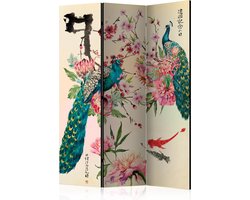 Kamerscherm - Scheidingswand - Vouwscherm - Peacock Love [Room Dividers] 135x172 - Artgeist Vouwscherm