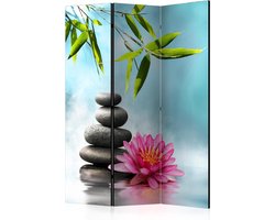 Kamerscherm - Scheidingswand - Vouwscherm - Water Lily and Zen Stones [Room Dividers] 135x172 - Artgeist Vouwscherm