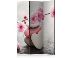 Kamerscherm - Scheidingswand - Vouwscherm - Zen Flowers [Room Dividers] 135x172 - Artgeist Vouwscherm