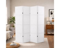 Kamerscherm Wit Blanco 4-Panelen – Zelf Ontwerpen | Schilderen, Tekenen & Behangen | 160 × 180 cm