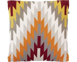 KAMIA - Sierkussen midden grijs 45x45 cm