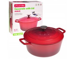 Kamille Aluminium Braadpan met Marmere Coating - 6.5L - Inductie