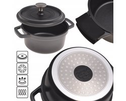 Kamille Aluminium Pan met Deksel - 1.5L - Geschikt voor Inductie