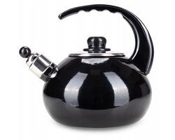 Kamille Emalje Ketel 2.5L Zwart - Gas & Inductie