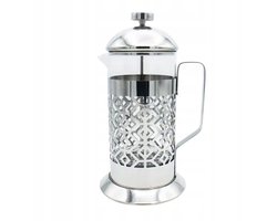 Kamille French Press Koffie & Theepot 1L - Glas & RVS