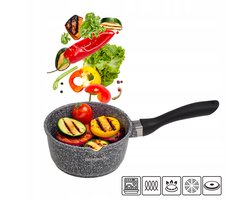 Kamille Granit Kookpan met Deksel - 1.35L - Inductie Geschikt
