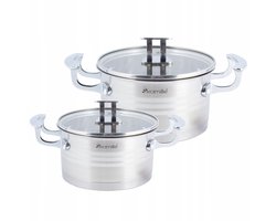 Kamille Pannenset 4 Delen RVS - Inductie Geschikt