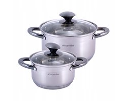 Kamille Pannenset RVS 4 Delen - Geschikt voor Inductie