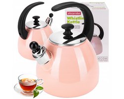 Kamille Roze Emaille Ketel 2,5L - Gas & Inductie