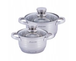 Kamille RVS Pannenset 4 Delen - Geschikt voor Inductie