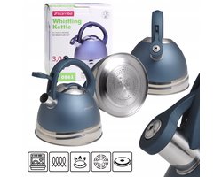 Kamille RVS Waterkoker met Fluitje - 3L - Geschikt voor Inductie