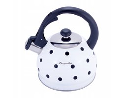 Kamille Stalen Waterkoker 2L met Fluitje - Geschikt voor Inductie