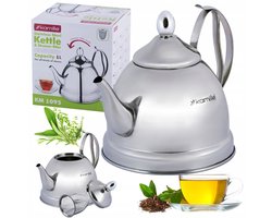 Kamille Theepot met Zeef - 1L RVS - Inductie Geschikt