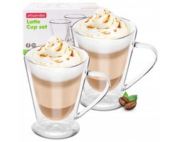 Kamille Thermische Glazen 2 st. 250ml - Dubbelwandig voor Koffie & Thee