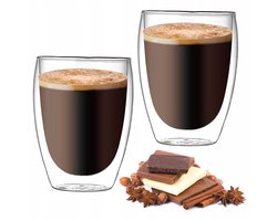 Kamille Thermische Glazen 2x 350ml - Dubbelwandig voor Koffie & Thee