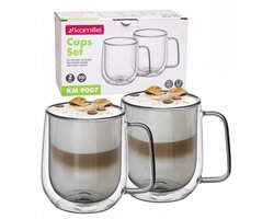 Kamille Thermische Glazen Set - 2x 300ml - Dubbelwandig borosilicaatglas