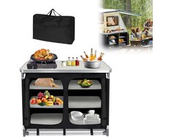 Kampeer Keuken - Outdoor Kast - Buiten Koken - Lichtgewicht Aluminium Frame - 97 x 47.5 x 78 cm