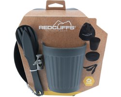 Kampeer Servies Set - Borden Bestek Beker - Buiten Eten - Lichtgewicht Kunststof - 32 x 22 x 12 cm