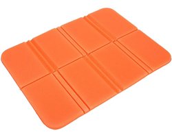 Kampeermat van schuimrubber - Opvouwbaar kussen - Buitenkussen van schuimrubber - Geschikt voor volwassenen en kinderen - Geschikt voor backpacken, buitenactiviteiten, picknicks, bergbeklimmen, stadion, wandelen, reizen - Oranje