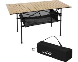 Kampeertafel 118x55x64,5 cm Beige aluminium Hauki