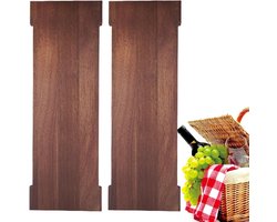 Kampeertafel Accessoire - Outdoor Tafelblad - Buiten Koken - Roestbestendige Constructie - 36x25x2 cm - Houtkleur