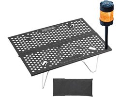 Kampeertafel - Opvouwbare tafel - Buiten koken - Stabiele constructie - 31x21x10cm - Zilver