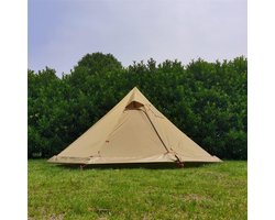 Kampeertent Tipi - Outdoor Tent - Familie Kamperen - Met Kachel Jack - 10.5x5.2 Voet - Bruin