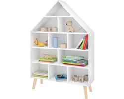 Kamyra® Boekenkast voor Kinderen – Opbergkast/Kast/Kinderkamerkast – Voor jongens & meisjes – Hout/MDF – 116 cm hoog