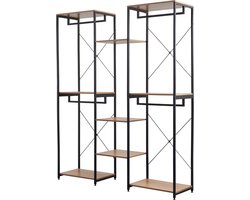 Kamyra® Kledingkast - Kast, Opbergkast - Slaapkamer, Woonkamer - Multifunctioneel, Stevig, Veilig - Hout - 165x39x204.6 - Bruin