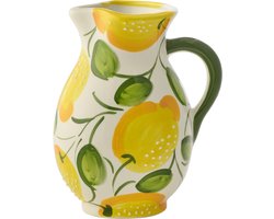 Kan Citroen - Keramiek Geel/Groen - 21 cm - Schenk kan - Serveer Kan