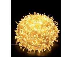 Kan worden aangesloten op 30 meter lange Halloween-binnenverlichting, 300 gele LED-lampjes voor Halloween, gele kerstverlichtingssnoer met 8 standen voor buitengebruik als stekker voor kerstboomversieringen