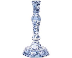 Kandelaar - 23 cm hoog - &Klevering - Delfts blauw - Rijksmuseum collectie - kaarsenhouder - kaarsenstandaard - kaarsenkandelaar -