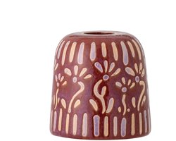 Kandelaar aardewerk paars Samsin 7cm