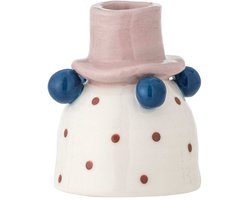 Kandelaar aardewerk roze Tacana 9cm