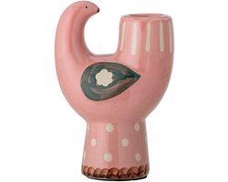 Kandelaar aardewerk roze Trudy 12cm